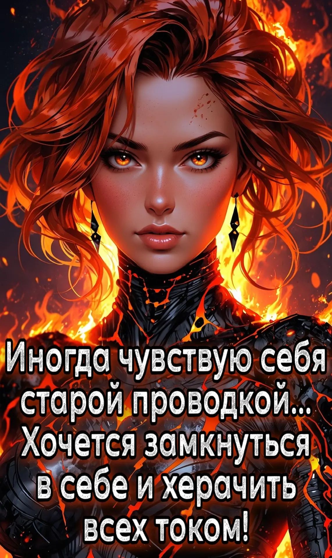 Иногда чувствую себя старой проводкой... Хочется замкнуться в себе и херачить всех током!