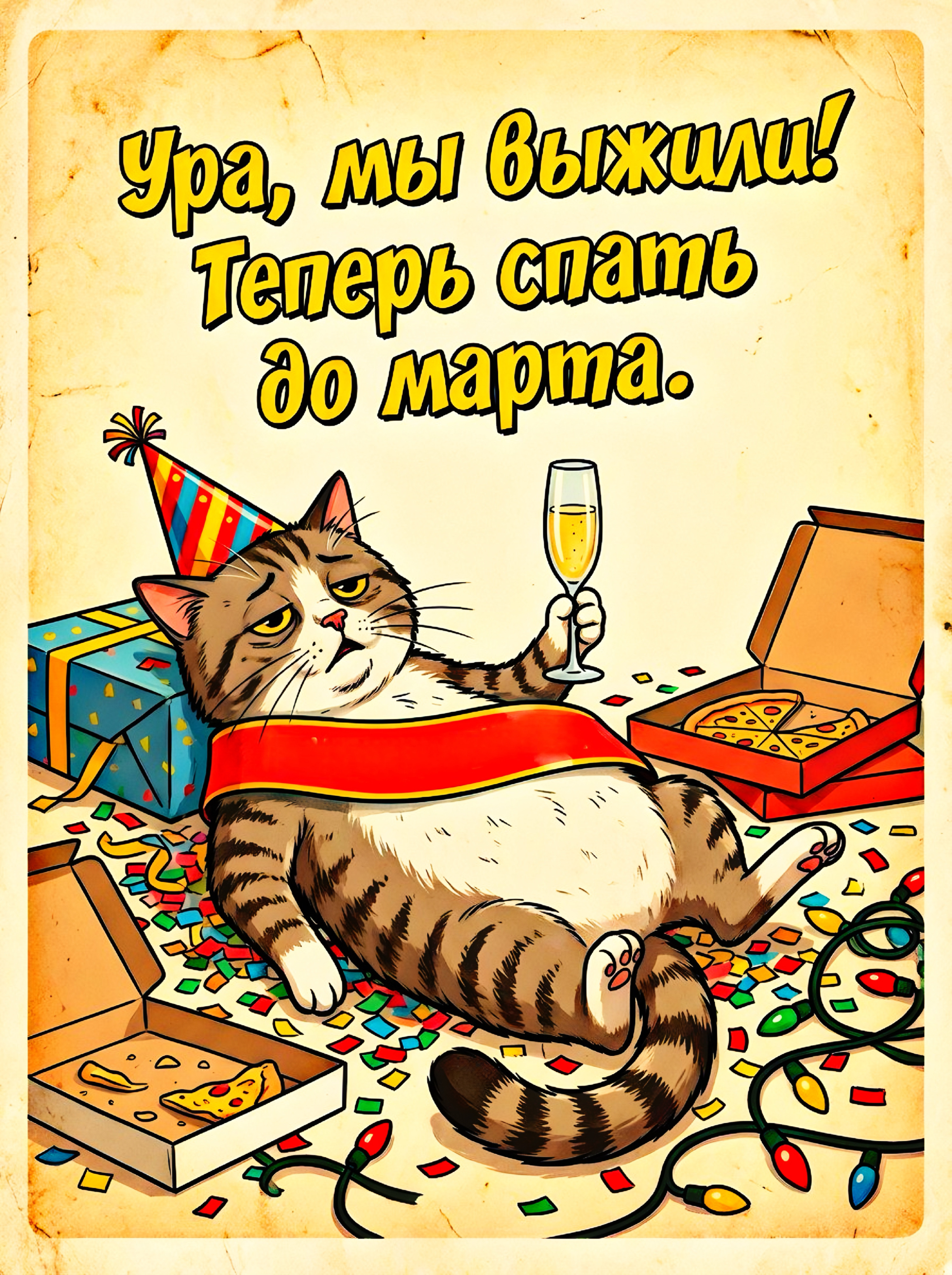 Ура, мы выжили! Теперь спать до марта.