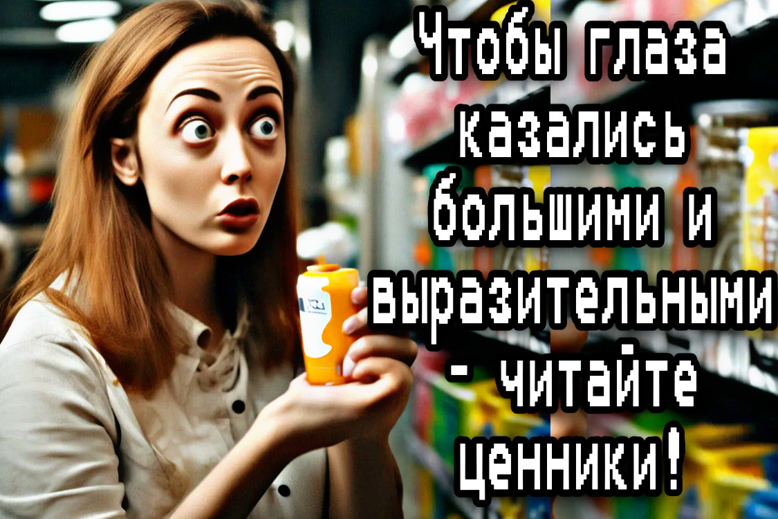 Чтобы глаза казались большими и выразительными - читайте ценники!