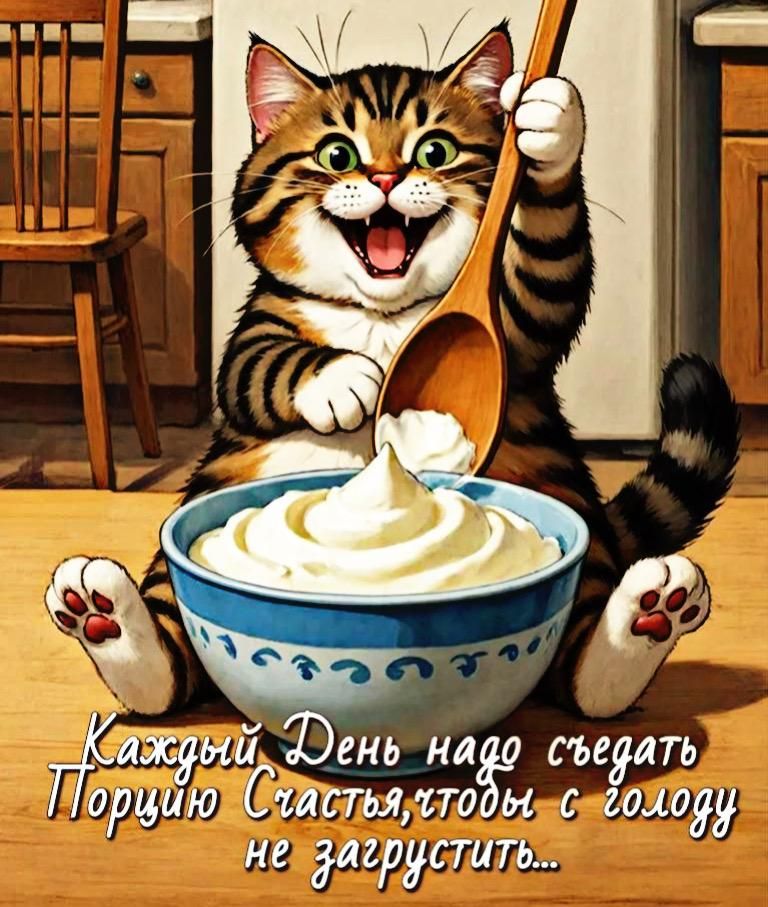 Каждый День надо съедать Порцию Счастья, чтобы с голоду не загрустить...