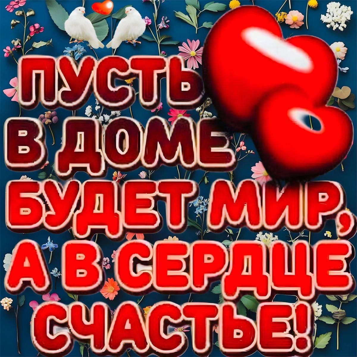 Пусть в доме будет мир, а в сердце счастье!
