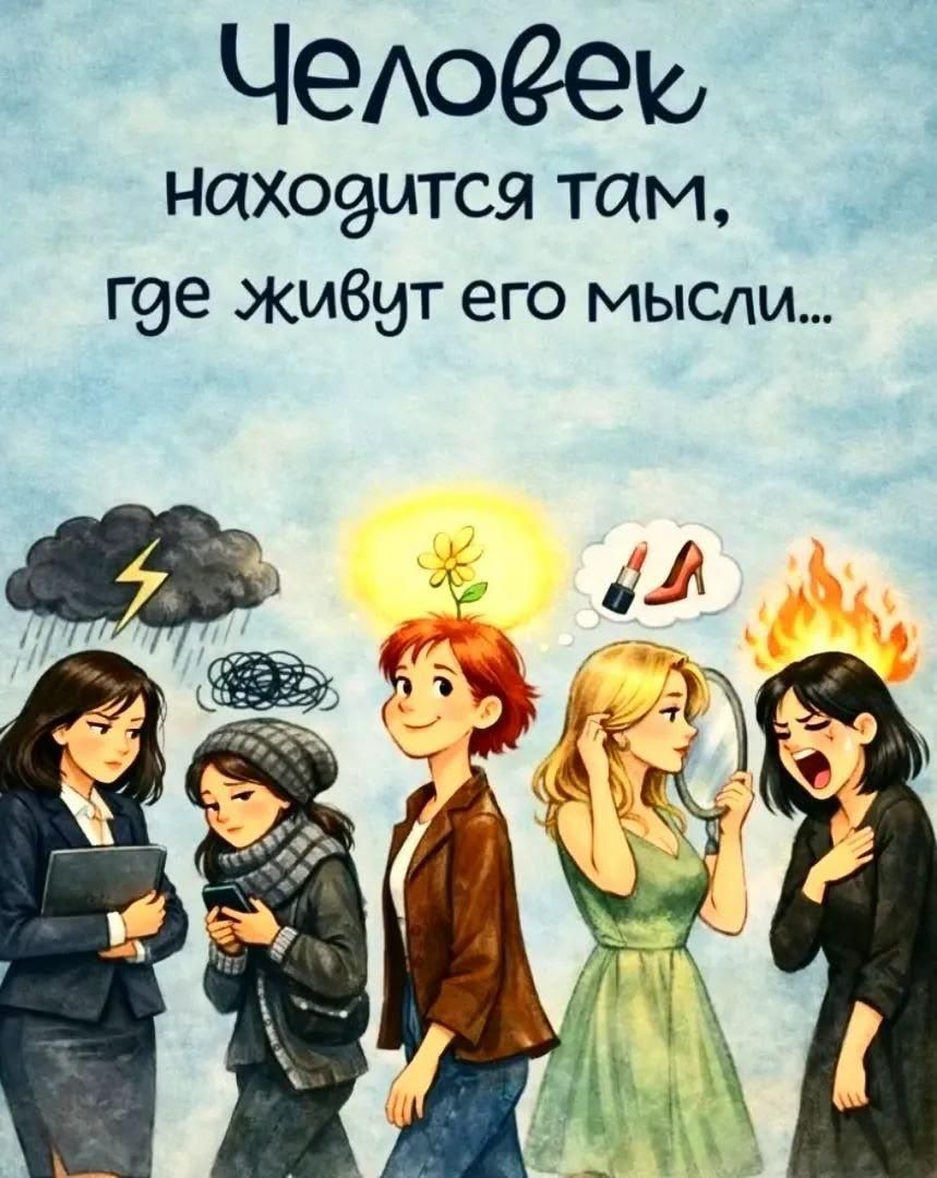 Человек находится там, где живут его мысли...