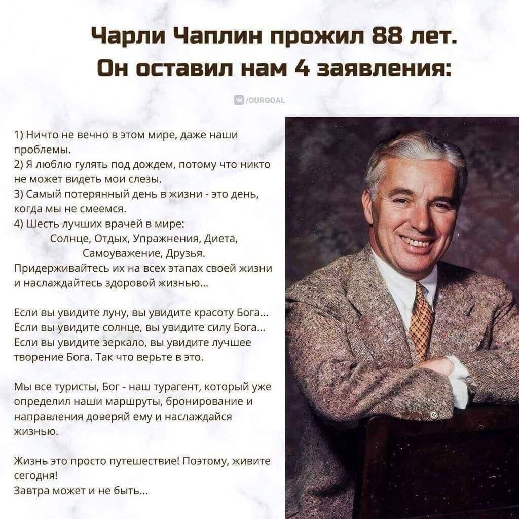 Чарли Чаплин прожил ВВ лет Он оставил нам заявления гвгччсвгви т эшд пмщх и ш щ Удихненип д с ди пи д дви г утшщвыа г уыдщшщ мь г увпдщвзфжппв Иумшц ммм зим ьг мг п