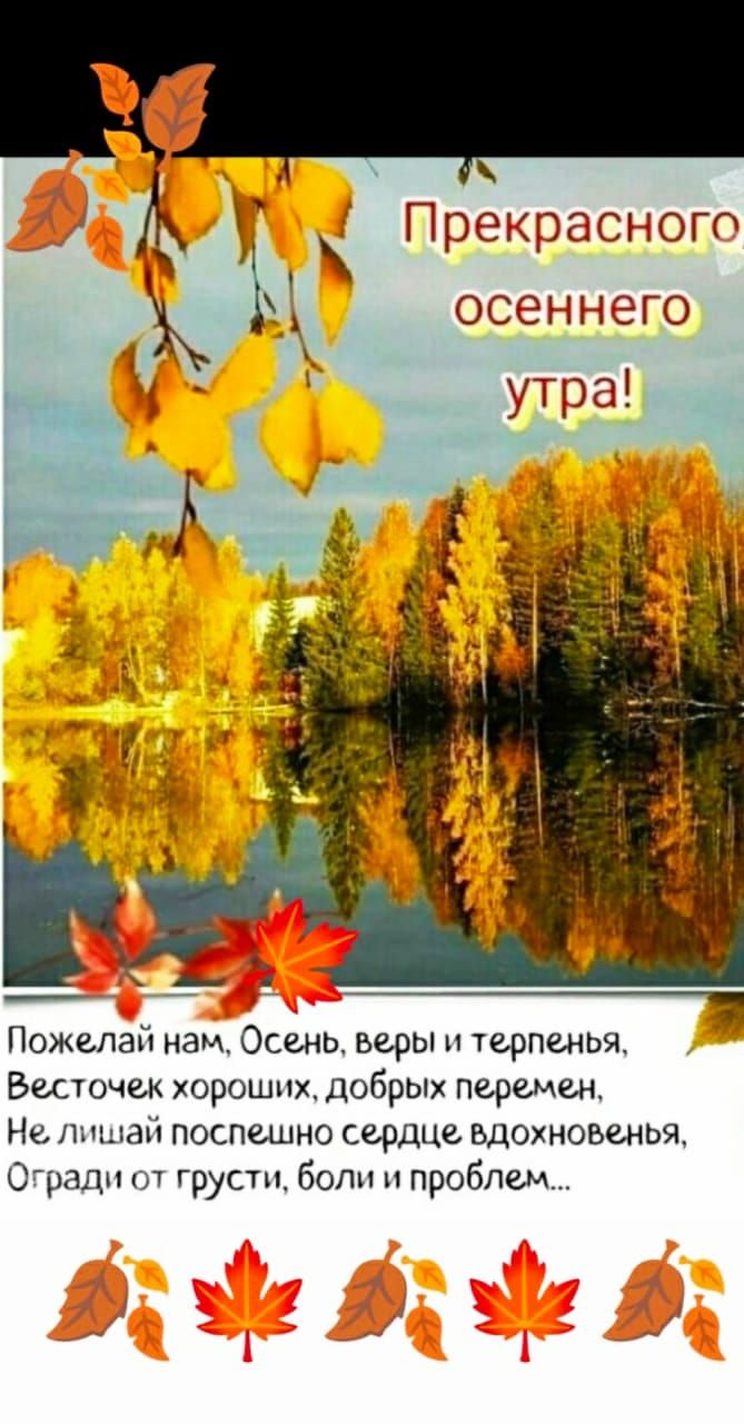 _ Пожелай нам Осень веры и терпения Весточек хороших добрых перемен Не Лишай поспешно сердце вдохновенья Орадц грусти боли и проблем
