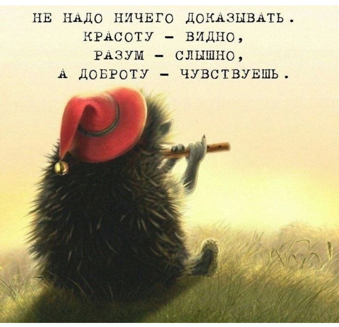 НЕ НАДО НИЧЕГО ЛОКАЗЦВАТЬ КРАСОТУ ВИДНО РАЗУМ СПЫШНО А ЦОБРОТЕ ЧУВСТЕЗЕШЬ