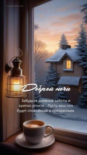 Забудьте дневные заботы и крепко уснитёПусть ваш сон будет спокойным и прекрасным и ж ш