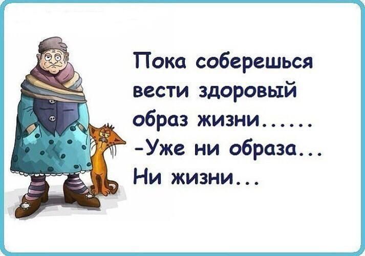 ТПока соберешься вести здоровый образ жизни Уже ни образа Ни жизни