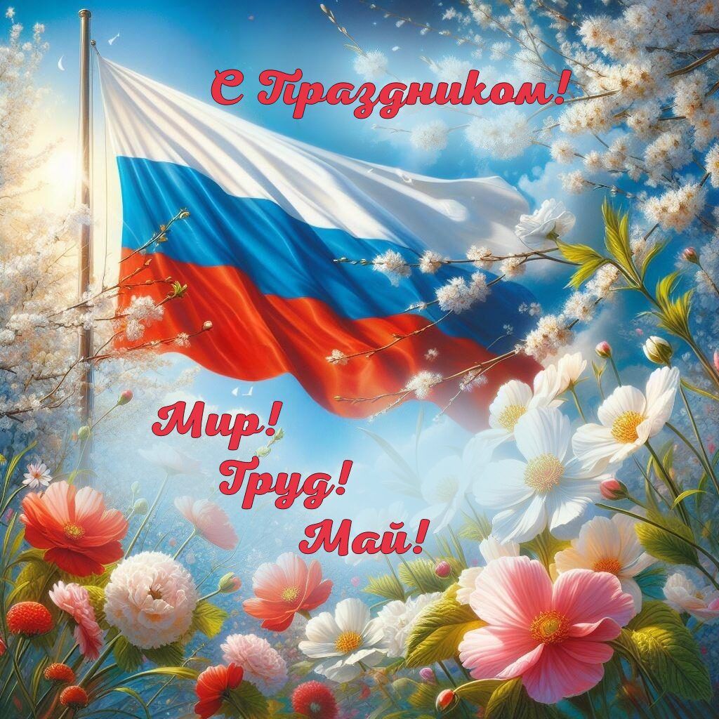 С Праздником! Мир! Труд! Май!