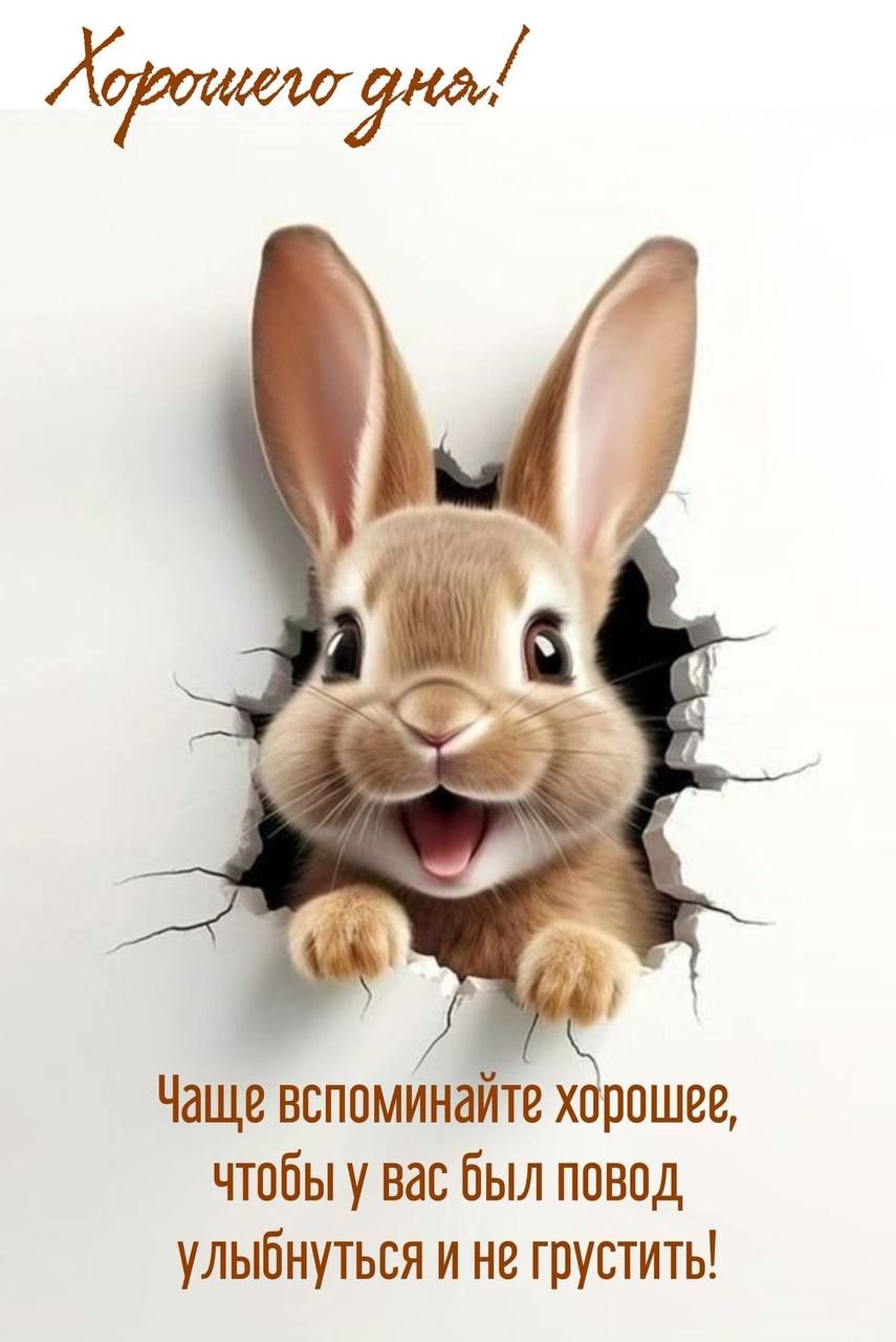 Хорошего дня! Чаще вспоминайте хорошее, чтобы у вас был повод улыбнуться и не грустить!