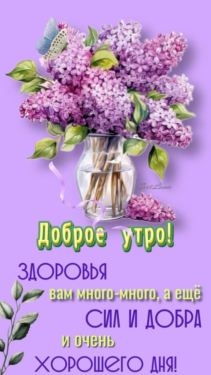 Доброе утро! Здоровья вам много-много, а ещё сил и добра и очень хорошего дня!