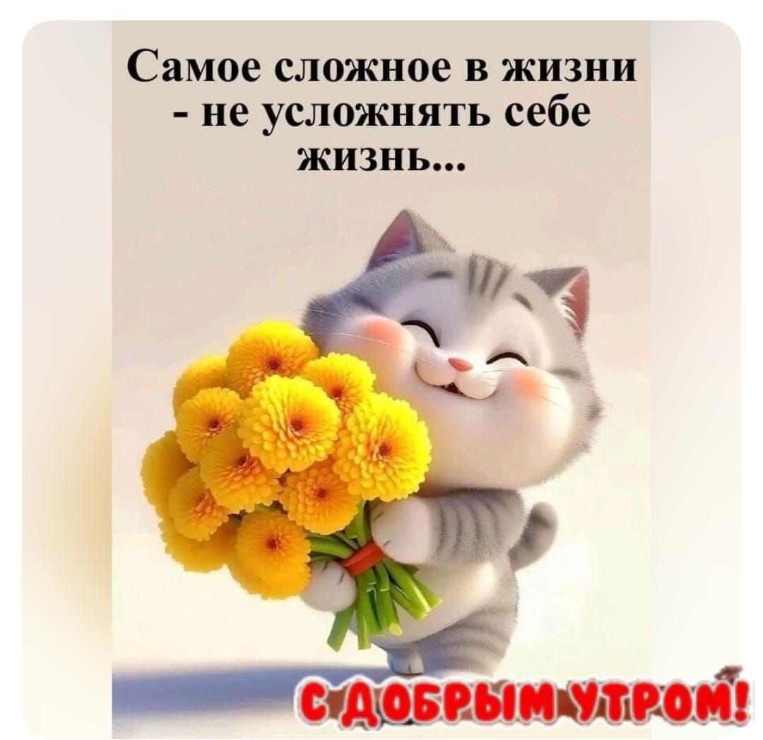 Самое сложное в жизни - не усложнять себе жизнь... С ДОБРЫМ УТРОМ!