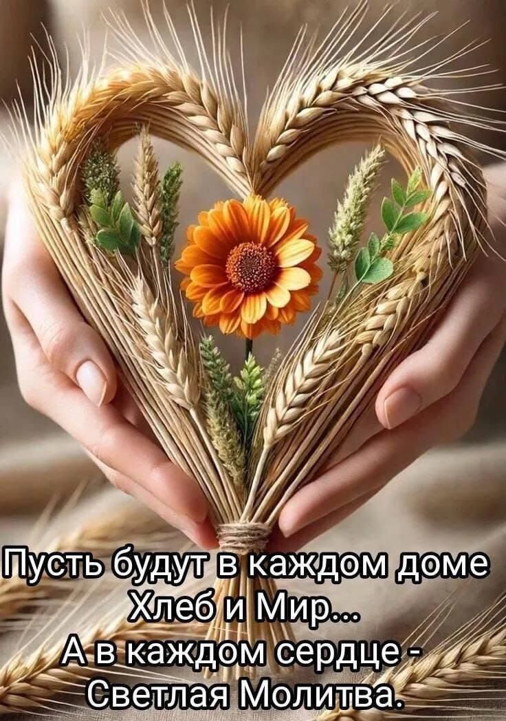 Пусть будут в каждом доме Хлеб и Мир... А в каждом сердце - Светлая Молитва.
