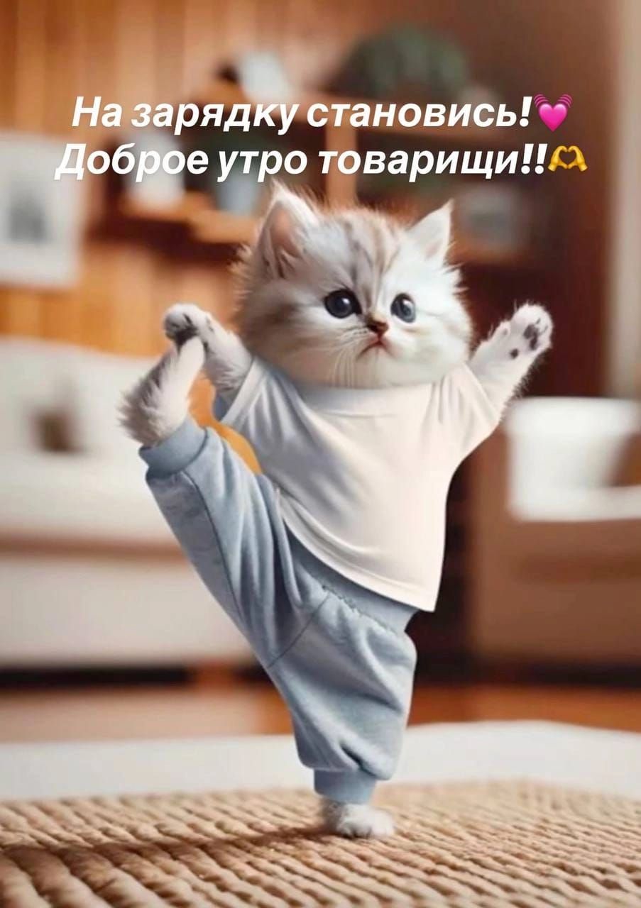 На зарядку становись!💖 Доброе утро товарищи!!💪