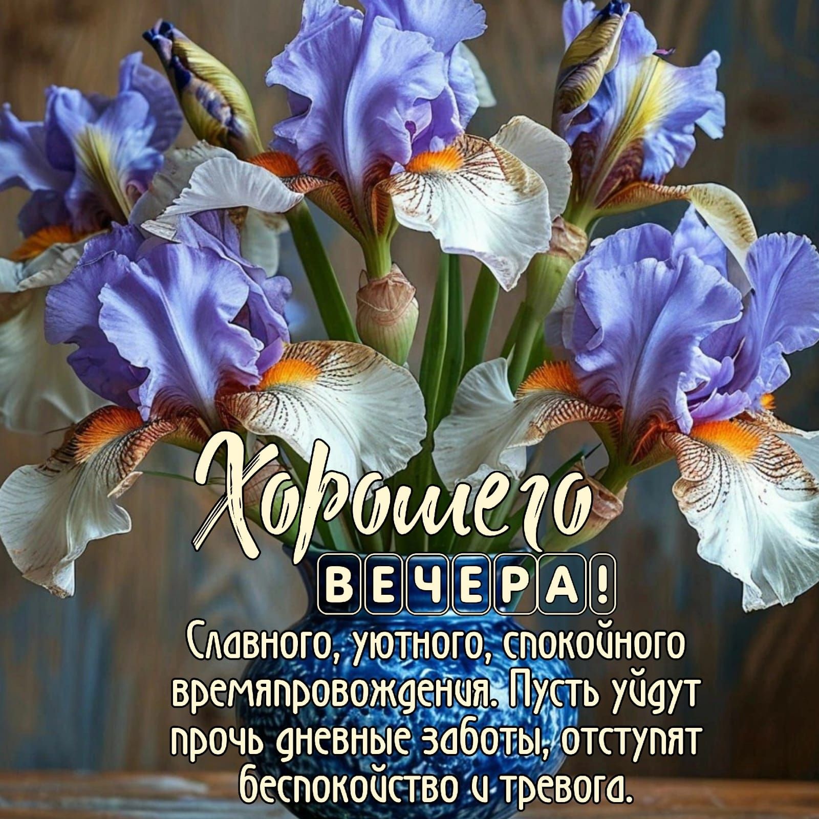 Хорошего вечера! Славного, уютного, спокойного времяпровождения. Пусть уйдут прочь дневные заботы, отступят беспокойство и тревога.