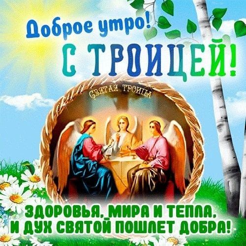 Доброе утро! С ТРОИЦЕЙ! Здоровья, мира и тепла, и Дух святой пошлет добра!