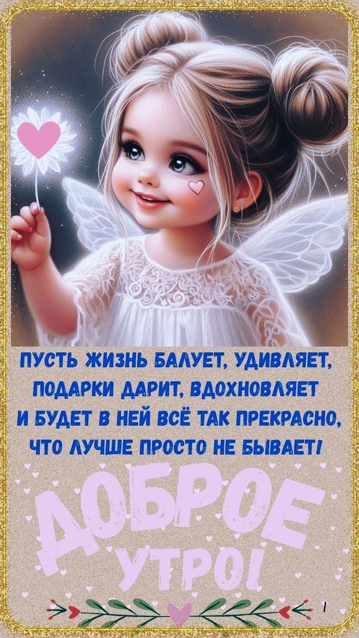 ПУСТЬ ЖИЗНЬ БАЛУЕТ, УДИВЛЯЕТ, ПОДАРКИ ДАРИТ, ВДОХНОВЛЯЕТ И БУДЕТ В НЕЙ ВСЁ ТАК ПРЕКРАСНО, ЧТО ЛУЧШЕ ПРОСТО НЕ БЫВАЕТ! ДОБРОЕ УТРО!