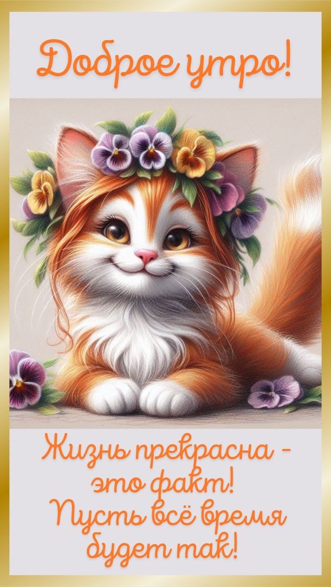 Доброе утро!
Жизнь прекрасна - это факт! Пусть всё время будет так!