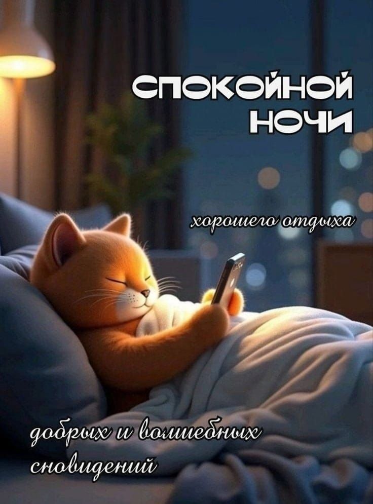СПОКОЙНОЙ НОЧИ
хорошего отдыха
dobрых и волшебных сновидений