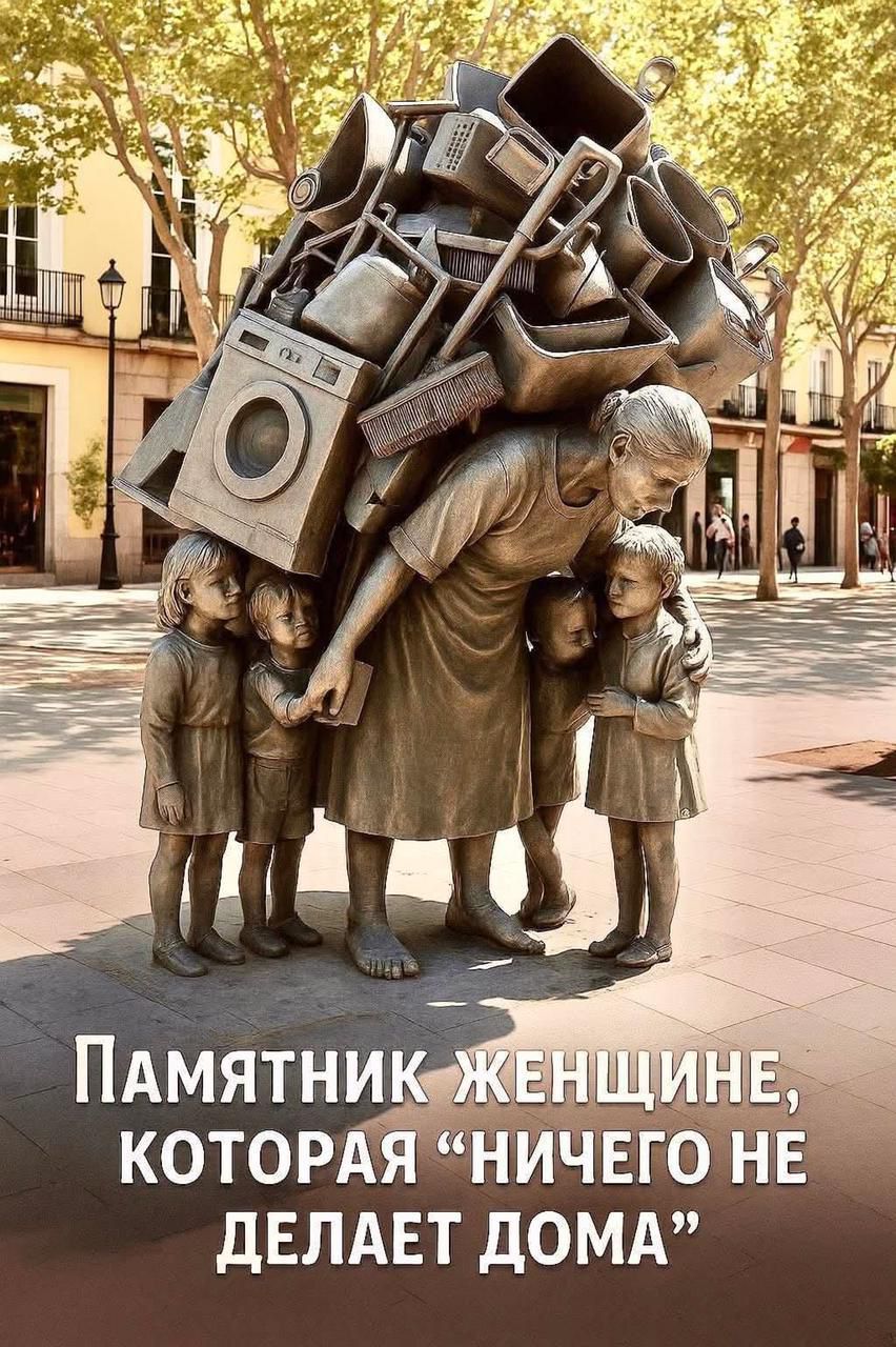 Памятник женщине, которая “ничего не делает дома”