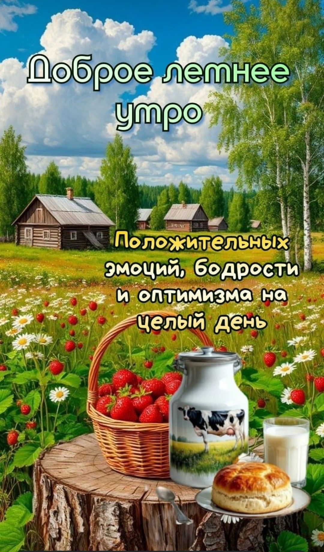 Доброе летнее утро
Положительных эмоций, бодрости иoptimизма на целый день