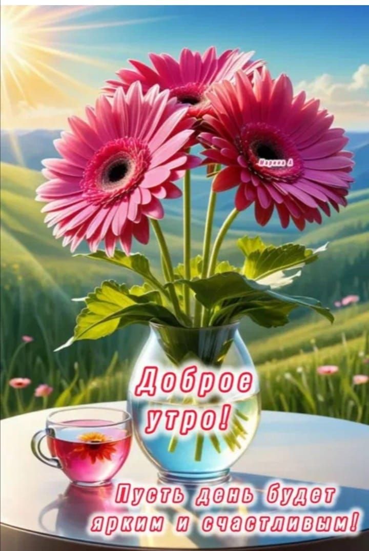 Доброе утро! Пусть день будет ярким и счастливыми!