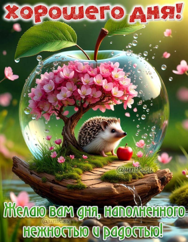 Хорошего дня! Желаю вам дня, наполненного нежностью и радостью!