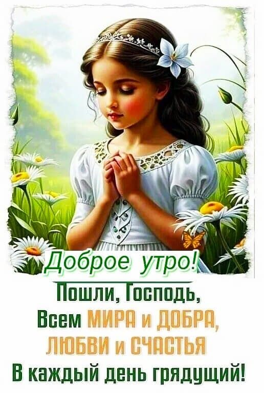 Доброе утро! Пошли, Господь, Всем МИРА и ДОБРА, ЛЮБВИ и СЧАСТЬЯ В каждый день грядущий!