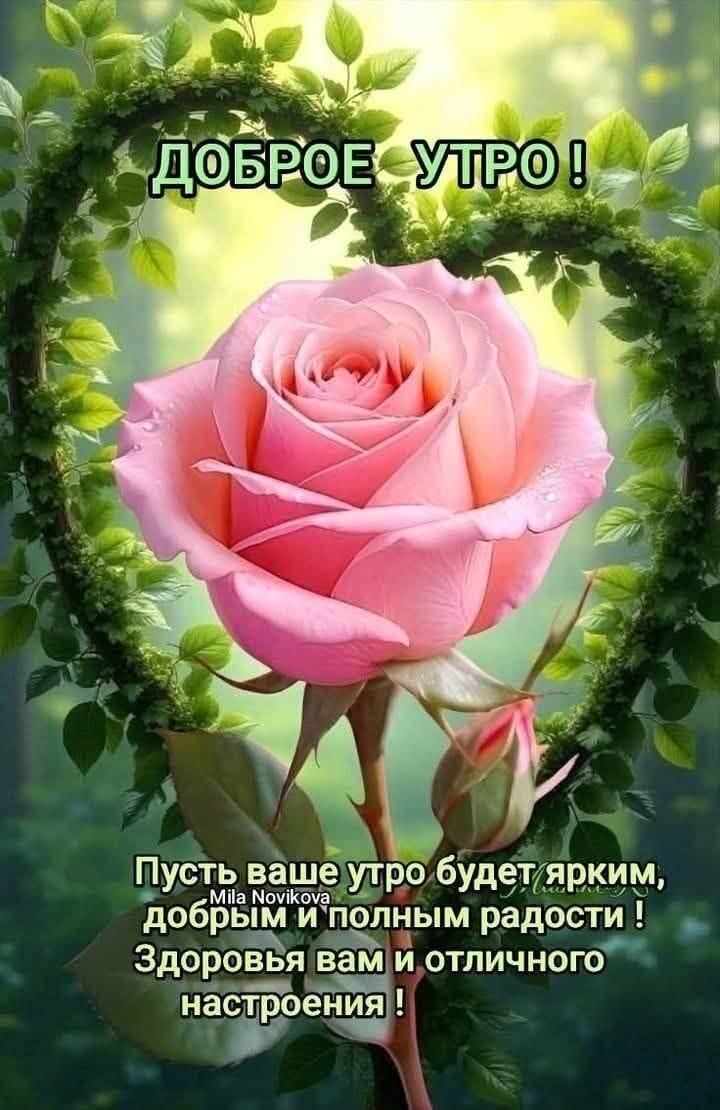 ДОБРОЕ УТРО ! Пусть ваше утро будет ярким, добрым и полным радости ! Здоровья вам и отличного настроения !