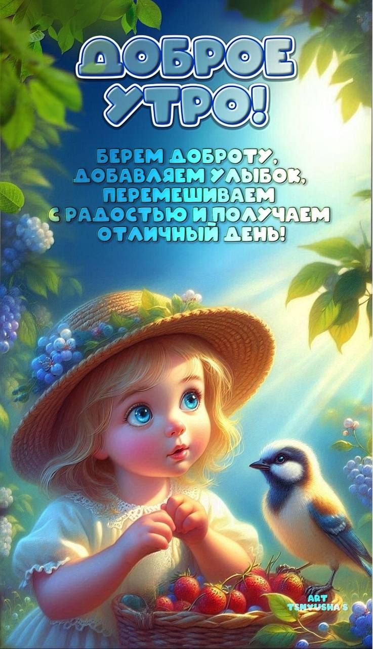 ДОБРОЕ УТРО! БЕРЕМ ДОБРОТУ, ДОБАВЛЯЕМ УЛЫБОК, ПЕРЕМЕШИВАЕМ С РАДОСТЬЮ И ПОЛУЧАЕМ ОТЛИЧНЫЙ ДЕНЬ!