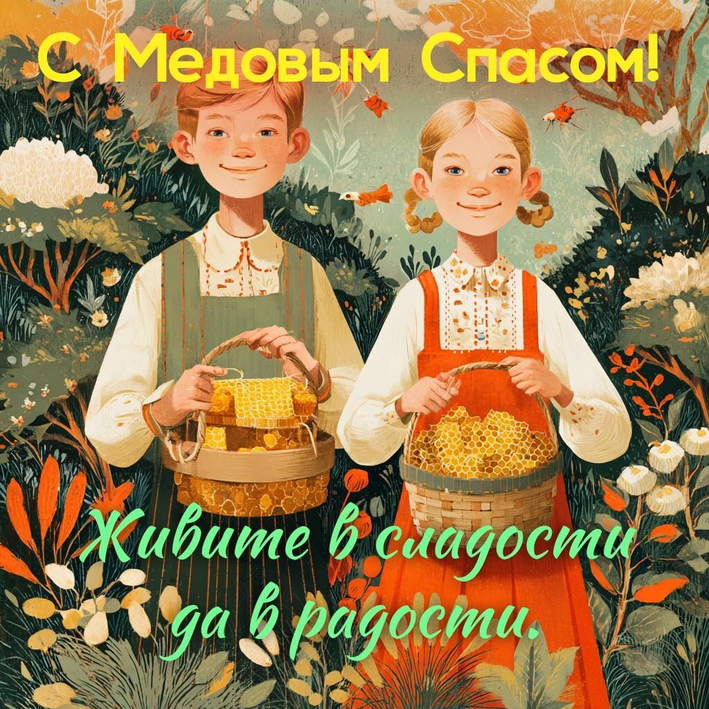 С Медовым Спасом! Живите в сладости да в радости.