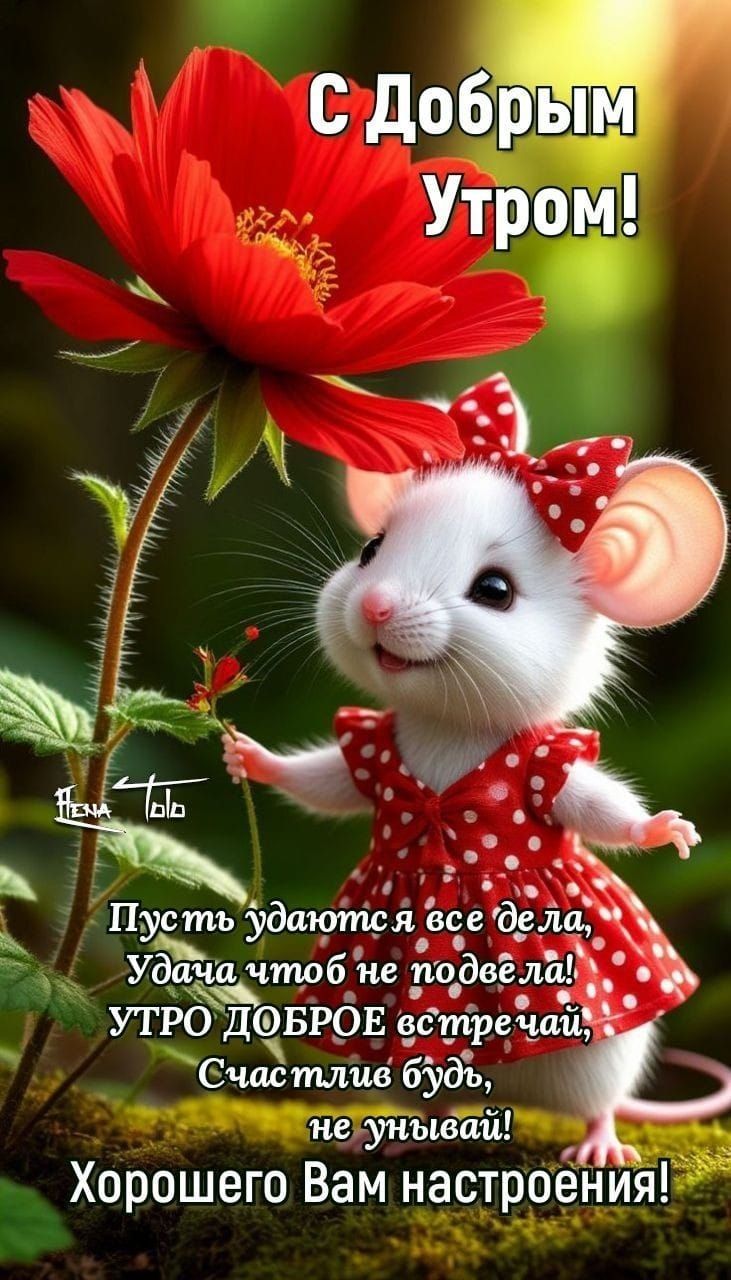 С Добрым Утром!
Пусть удается все дела,
Удача чтоб не подвела!
УТРО ДОБРОЕ встречай,
Счастлив будь,
не унывай!
Хорошего Вам настроения!