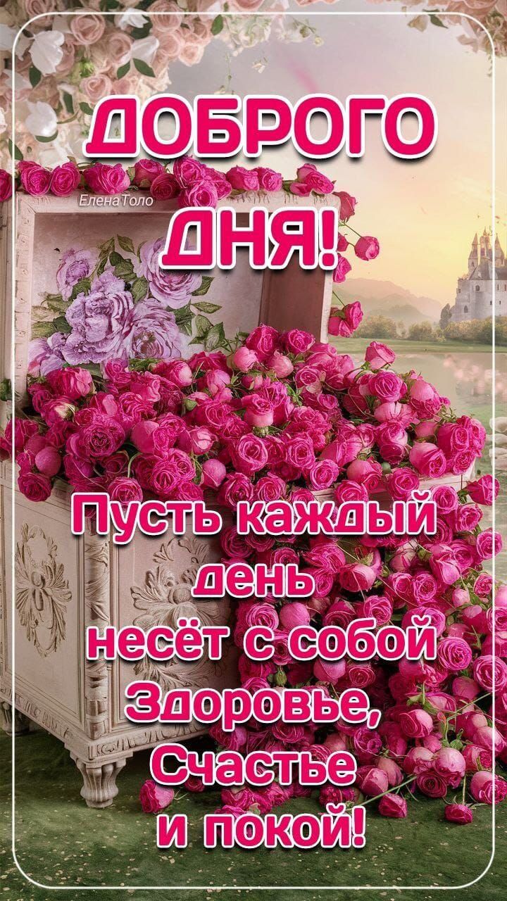 ДОБРОГО ДНЯ! Пусть каждый день несёт с собой Здоровье, Счастье и покой!