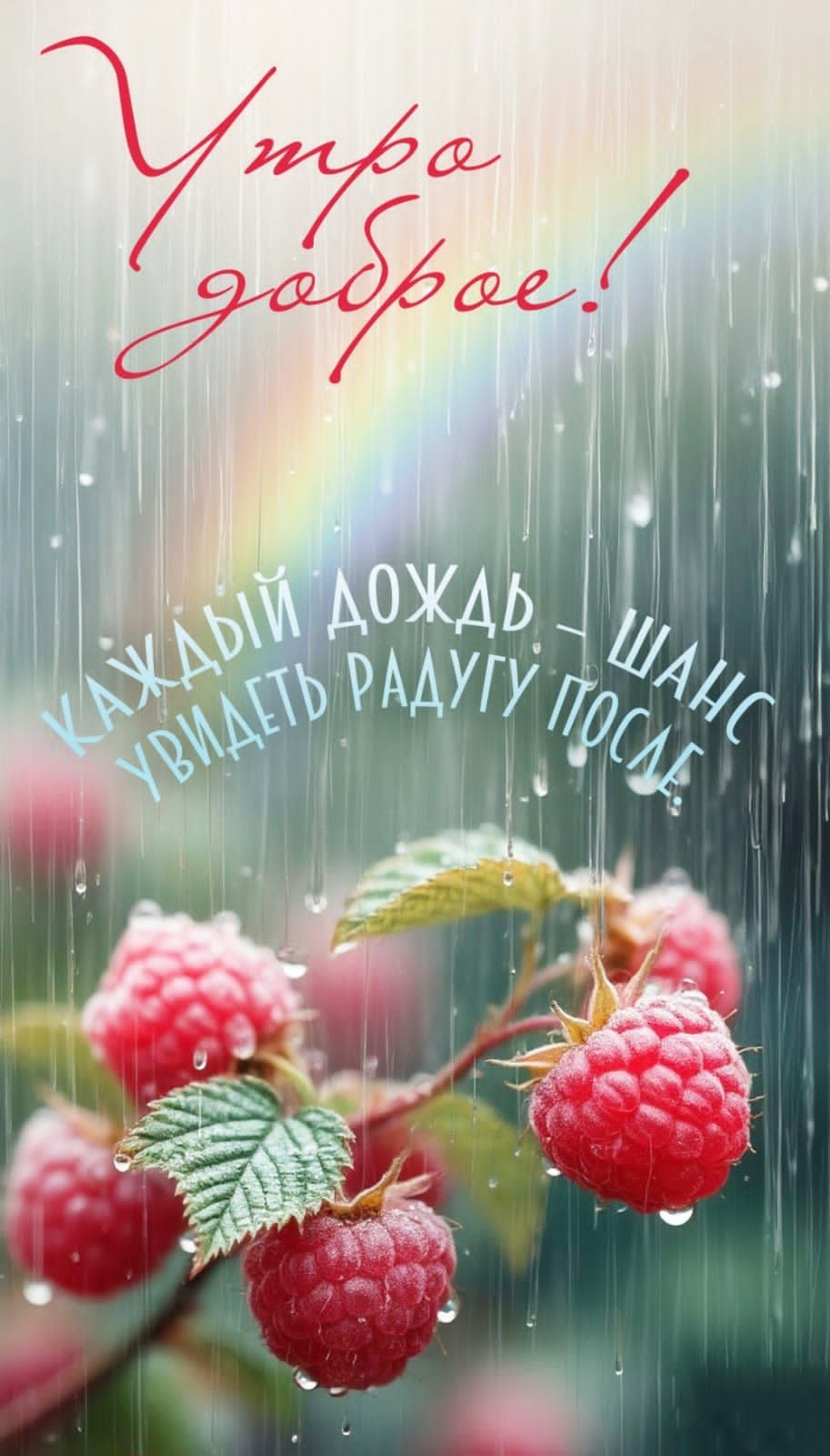 Утро доброе! Каждый дождь – шанс увидеть радугу после.
