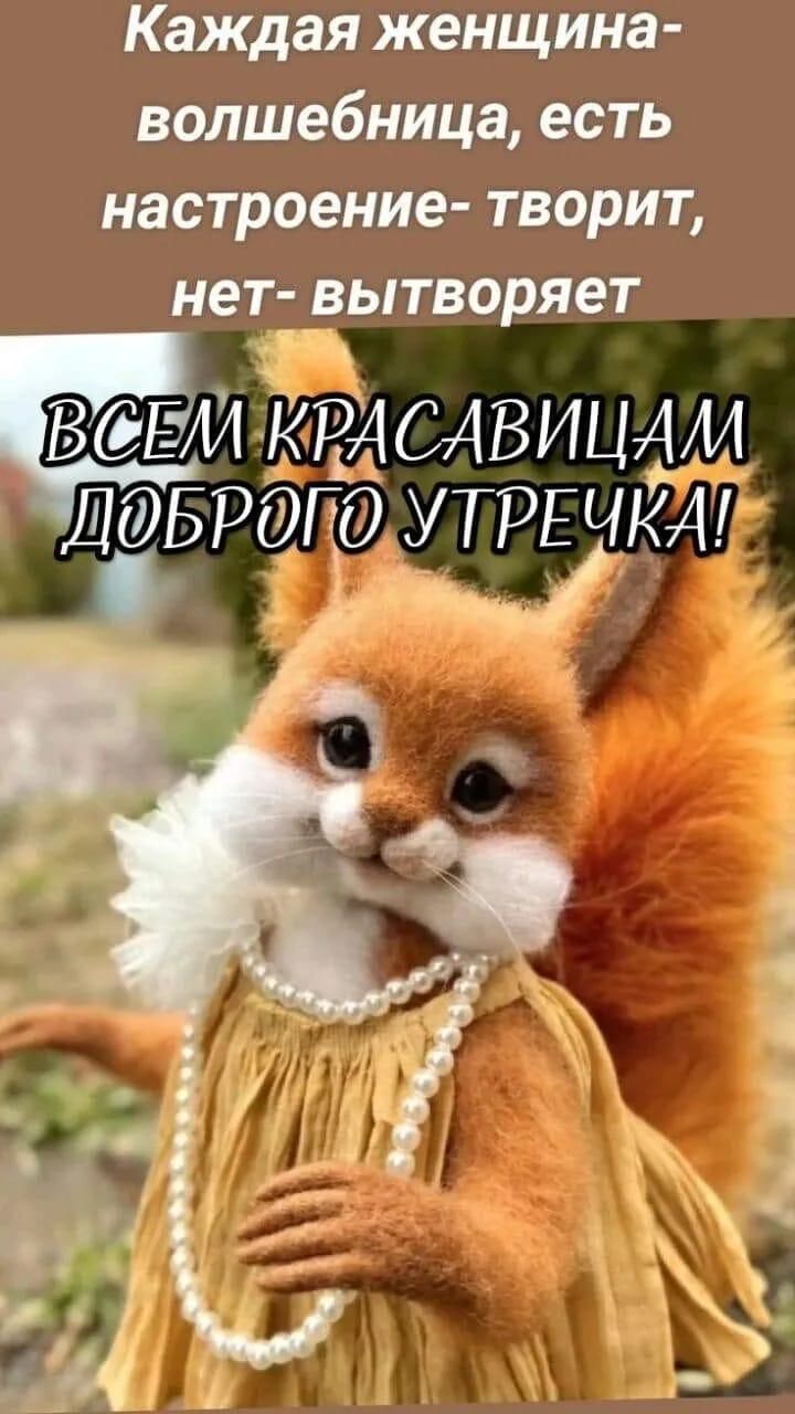 Каждая женщина-волшебница, есть настроение- творит, нет- выткворяет ВСЕМ КРАСАВИЦАМ ДОБРОГО УТРЕЧКА!