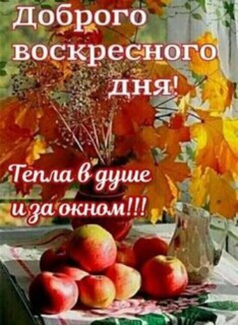 Доброе воскресного дня! Тепла в душе из-за окном!!!