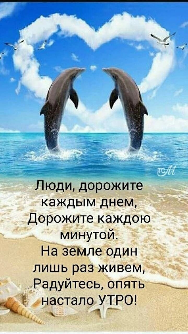 Люди, дорожите каждым днем,
Дорожите каждой минутой.
На земле один лишь раз живем,
Радуйтесь, опять настало УТРО!