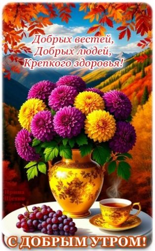 Добрых вестей, Добрых людей, Крепкого здоровья! С ДОБРЫМ УТРОМ!