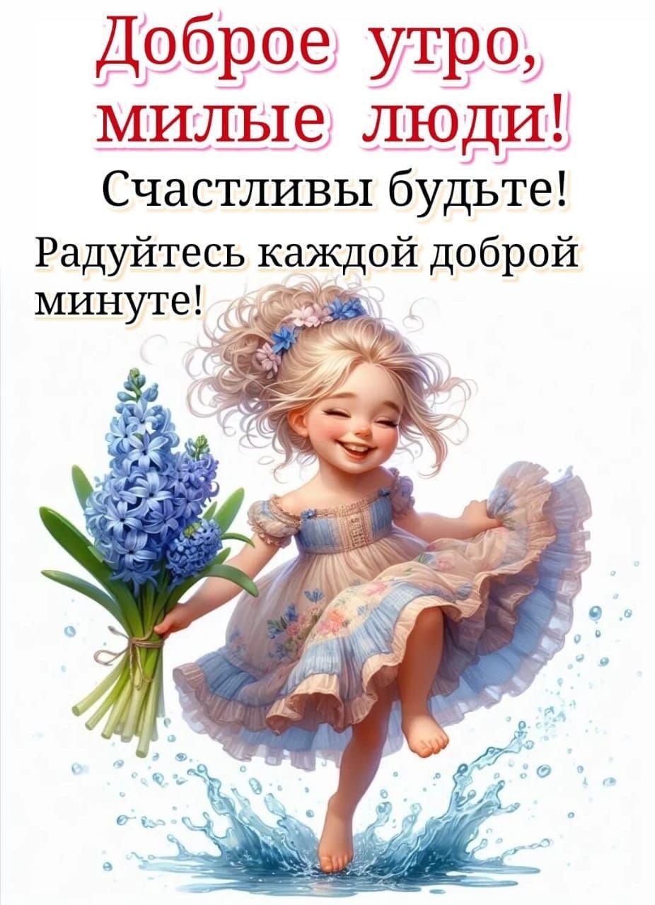 Доброе утро, милые люди! Счастливы будьте! Радуйтесь каждой доброй минуте!