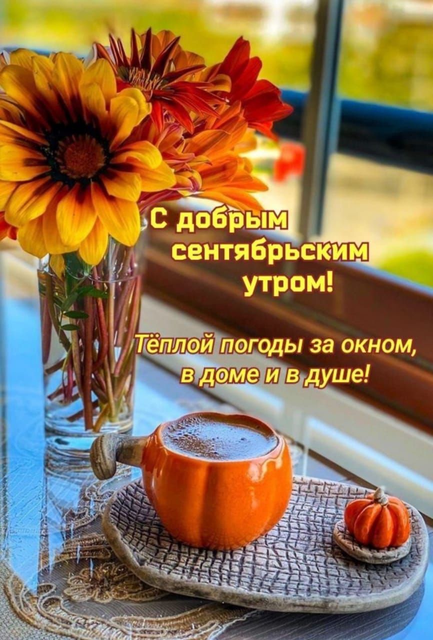 С добрым сентябрярьским утром! Тёплой погоды за окном, в доме и в душе!