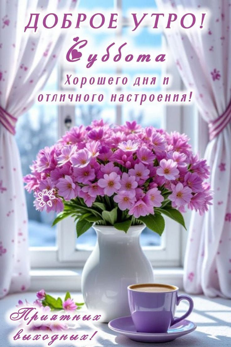 ДОБРОЕ УТРО! Суббота Хорошего дня и отличного настроения! Приятных выходных!