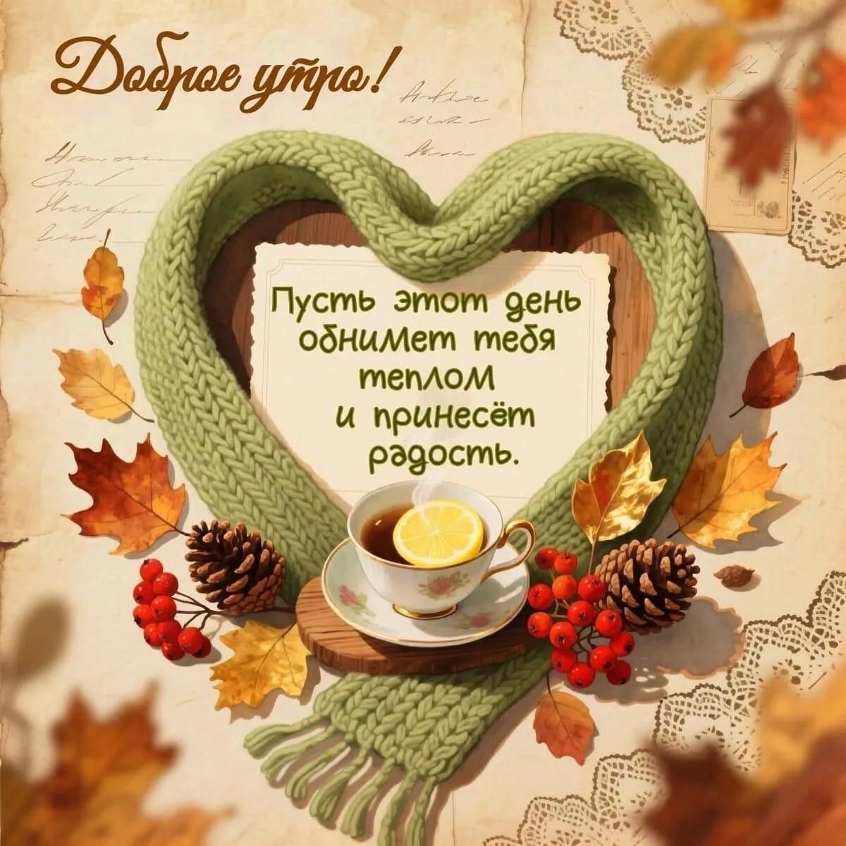 Доброе утро!
Пусть этот день однитнет тебя теплом и принесёт радость.