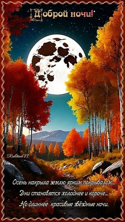 Доброй ночи! Осень накрыла землю ярким покрывалом... Дни становятся холоднее и короче... Но длиннее красивые звёздные ночи.