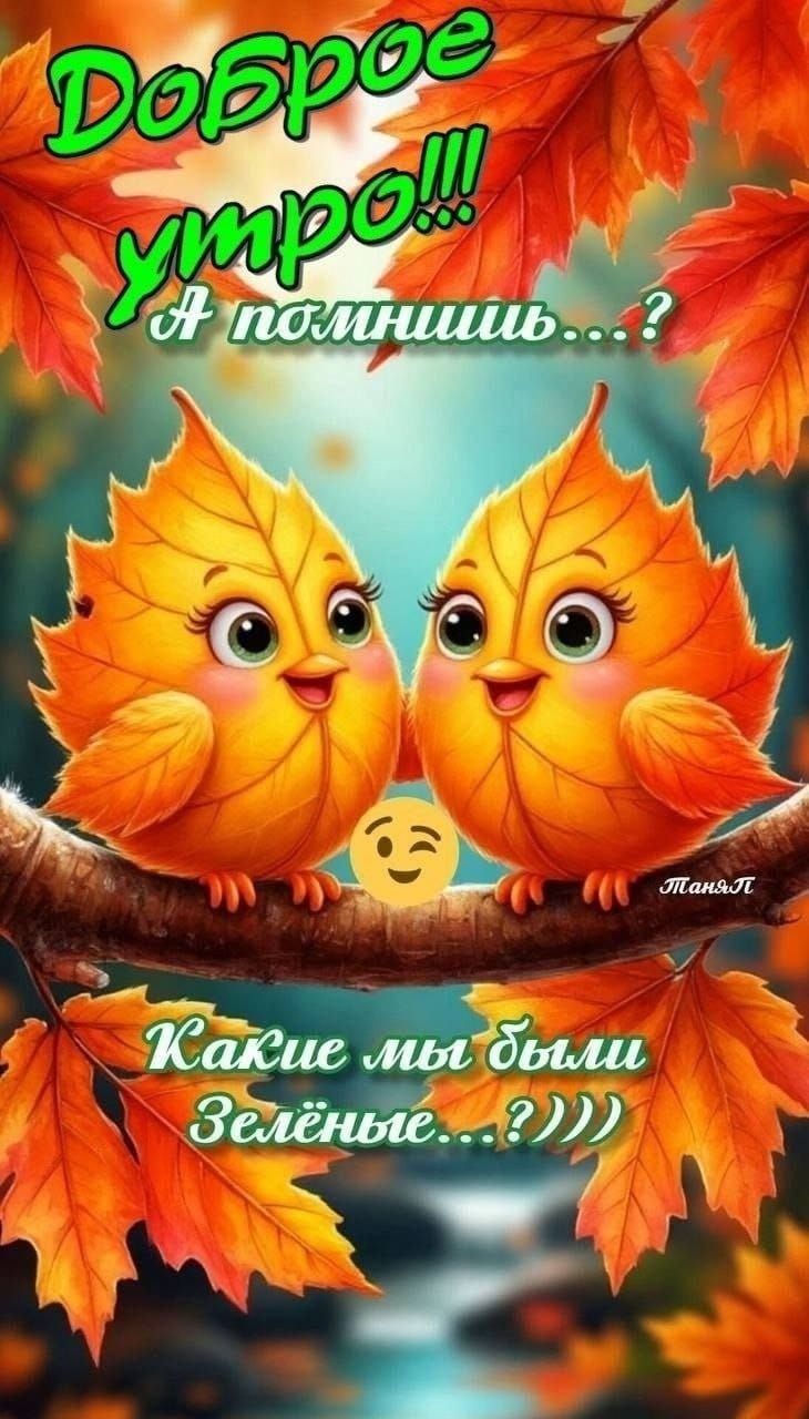 Доброе утро!!! А помнишь...? Какие мы были зелёные... ?)))