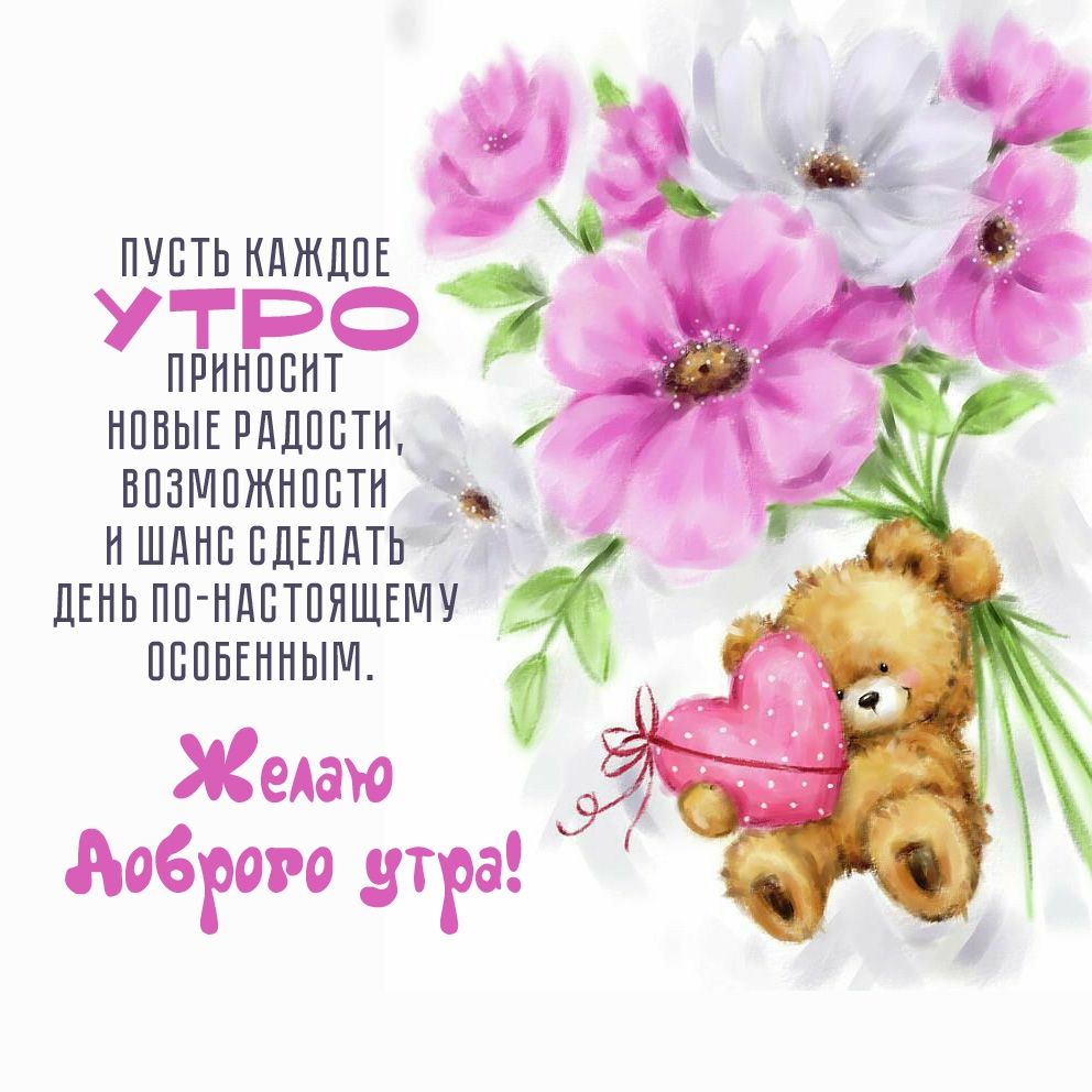 пусть каждое утро приносит новые радости, возможности и шанс сделать день по-настоящему особенным. Желаю доброго утра!