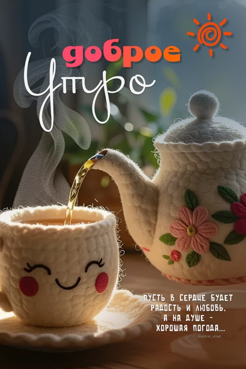 доброе утро
пусть в сердце будет радость и любовь, а душе — хорошая погода...
