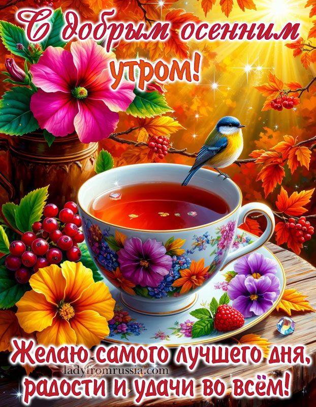 С добрым осенним утром! Желаю самого лучшего дня, радости и удачи во всём!
