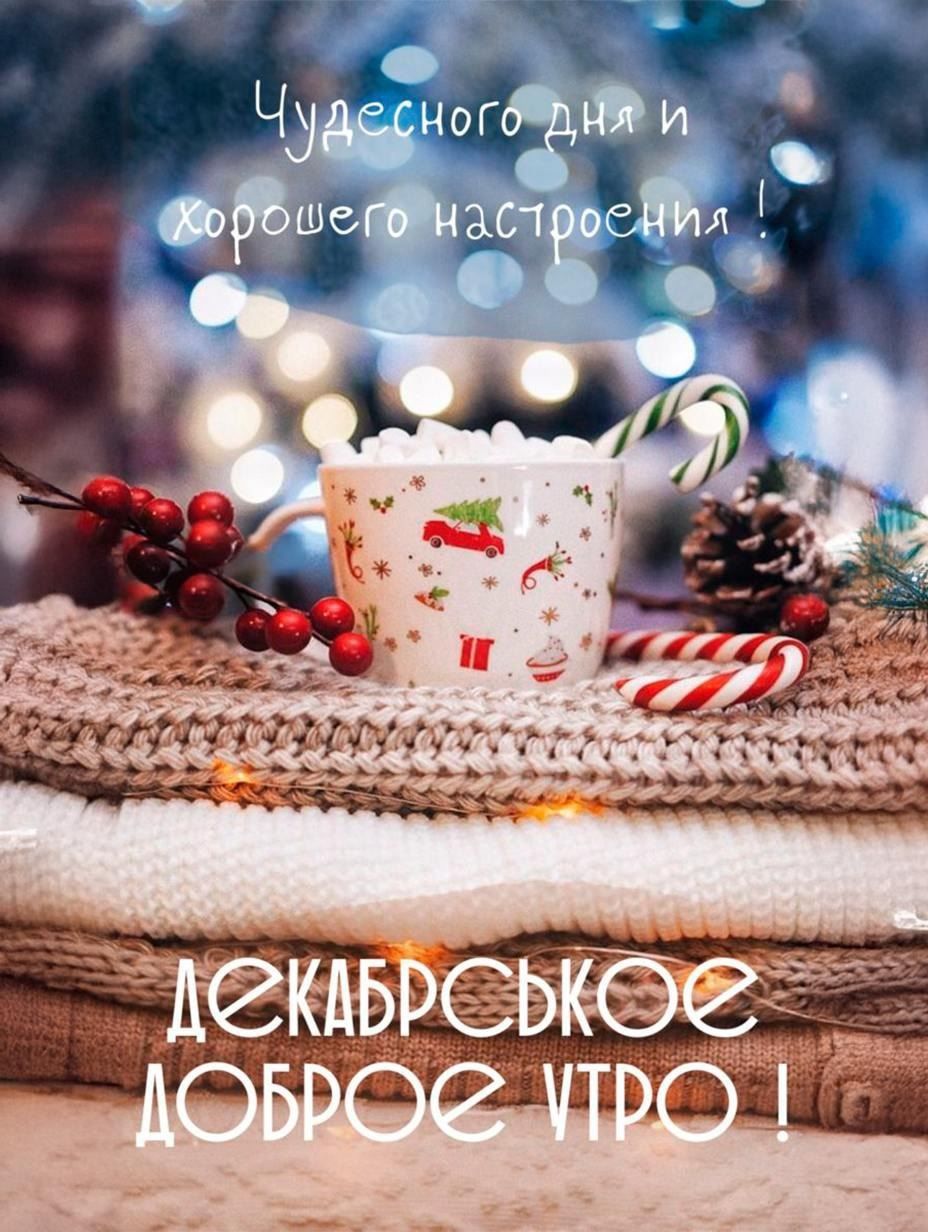 Чудесного дня и хорошего настроения! Декабрьское доброе утро!