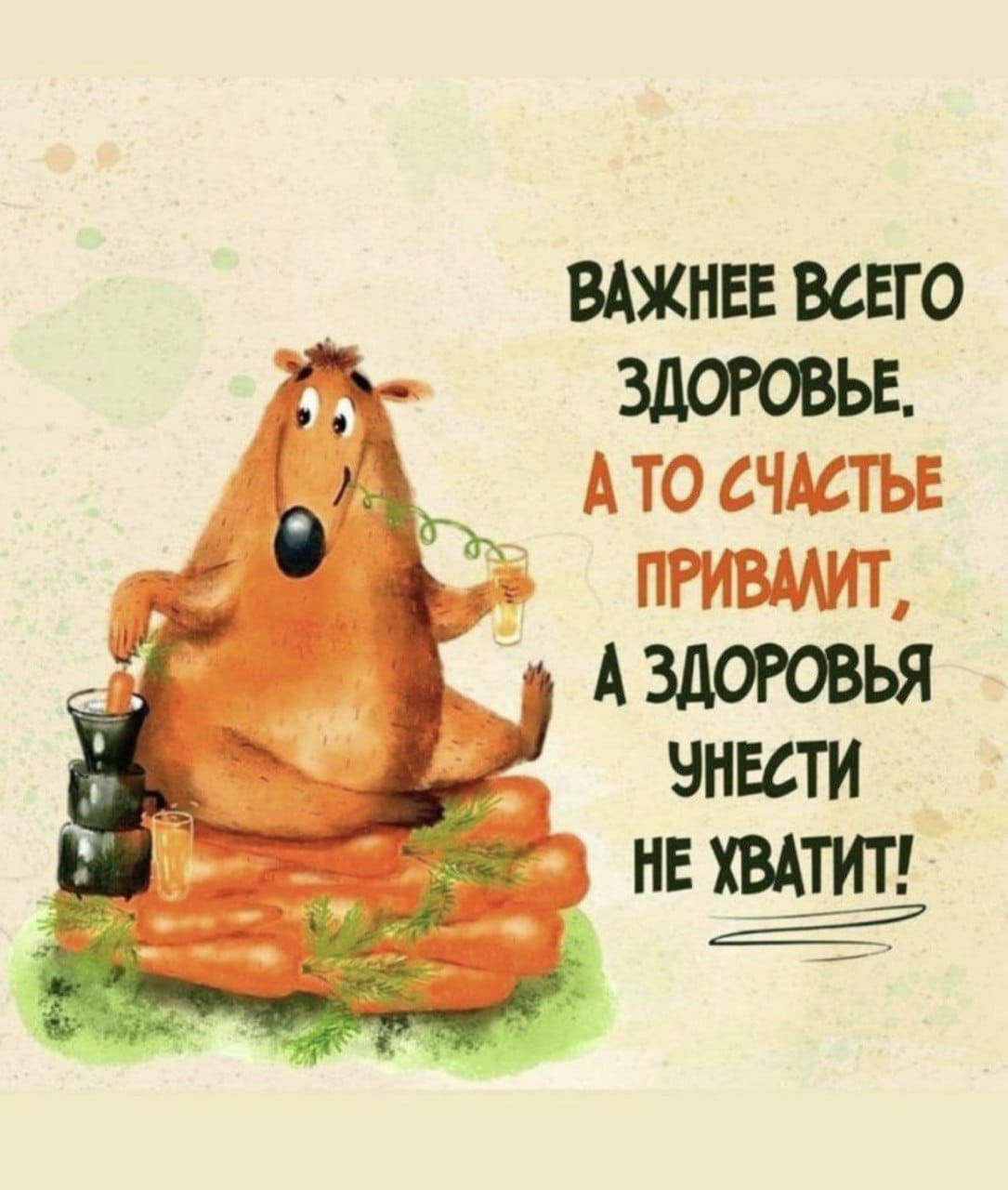 Важнее всего здоровье. А то счастье прививает, а здоровье унести не хватит!