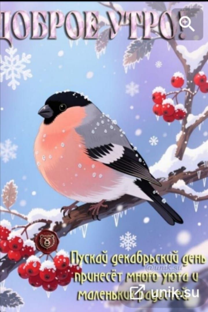 НОВОЕ УТРО! 
Пускай декабрьский день принесёт милого утра маленьким