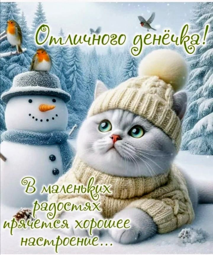 Отличного денёчка! В маленьких радостях прячется хорошее настроение...